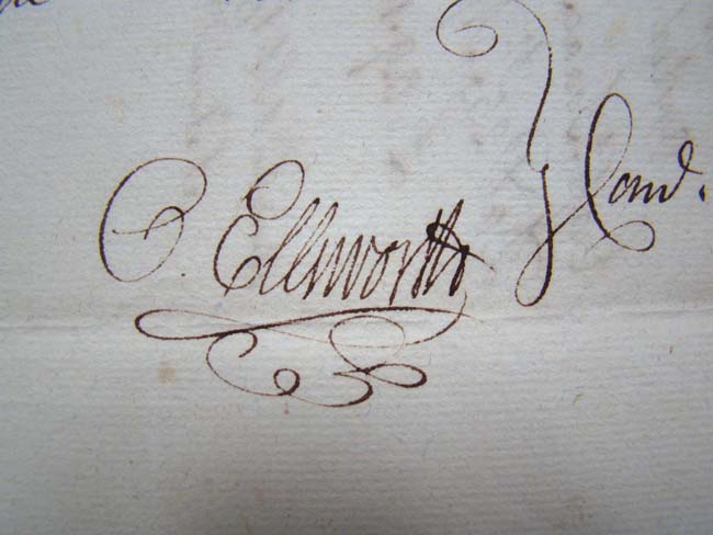 A Revolutionary War letter signed on April 25, 1777 being of Connecticut historical importance signed by Oliver Ellsworth, appointed our third U.S. Supreme Court Chief Justice by George Washington. — image 2